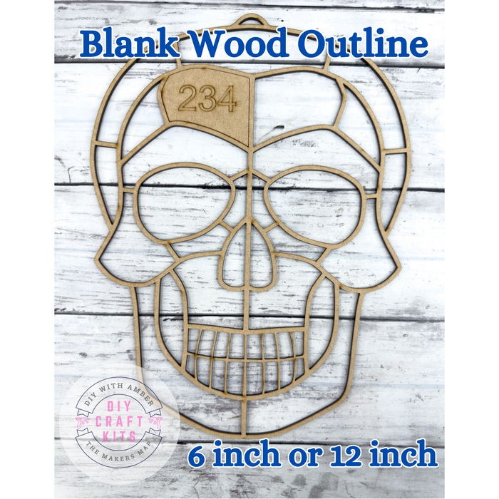 Style 234 Skull Laser Cut Outline Frame Blank