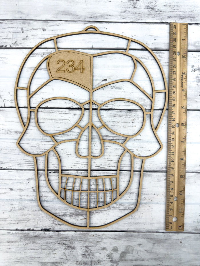 Style 234 Skull Laser Cut Outline Frame Blank