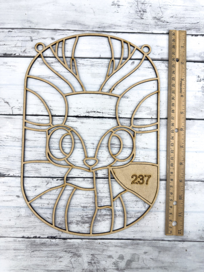 Style 237 Reindeer Laser Cut Outline Frame Blank