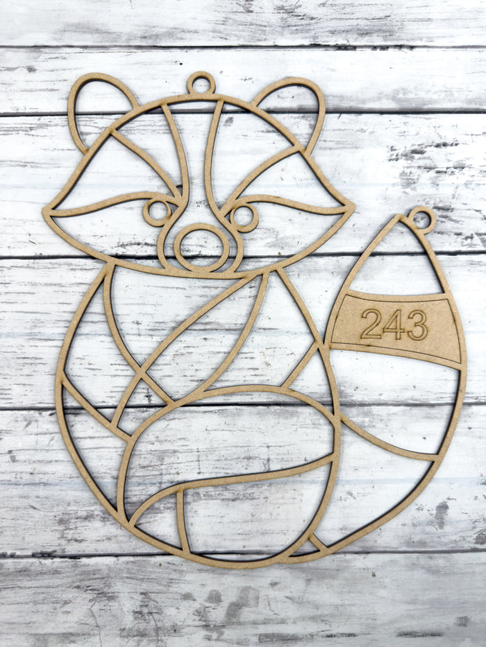 Style 243 Raccoon Laser Cut Outline Frame Blank