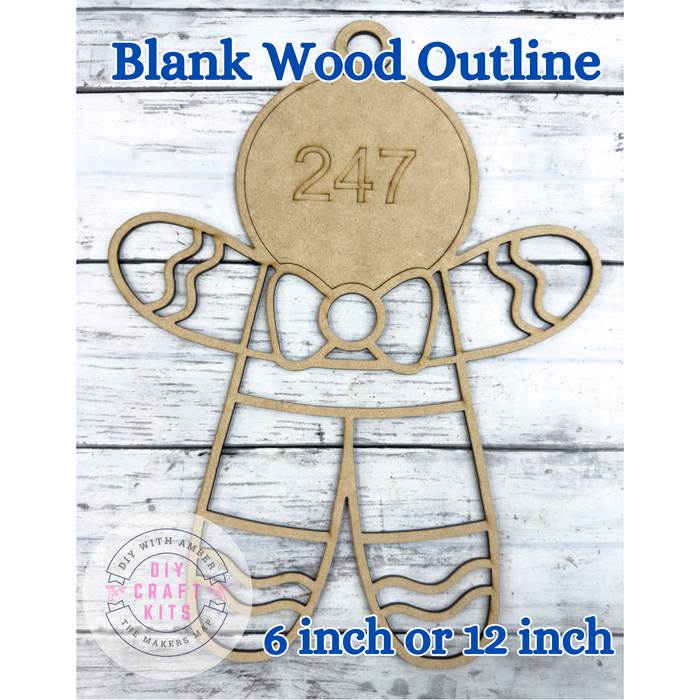 Style 247 Gingerbread Boy Laser Cut Outline Frame Blank
