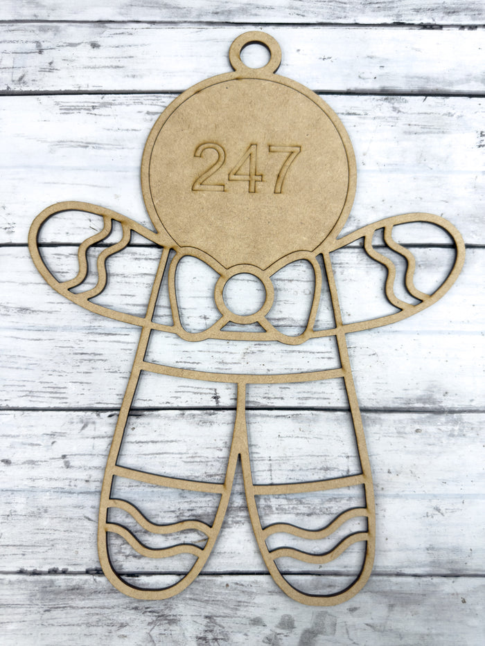 Style 247 Gingerbread Boy Laser Cut Outline Frame Blank