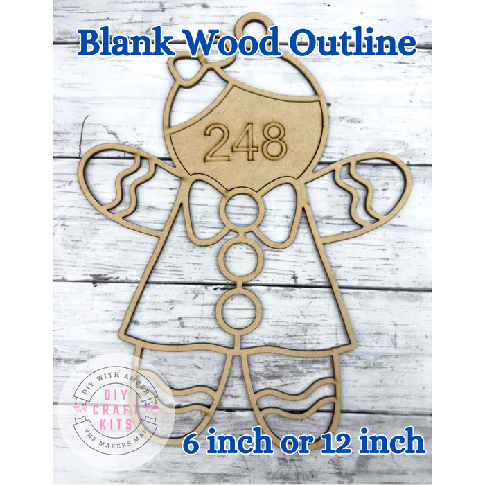 Style 248 Gingerbread Girl Laser Cut Outline Frame Blank