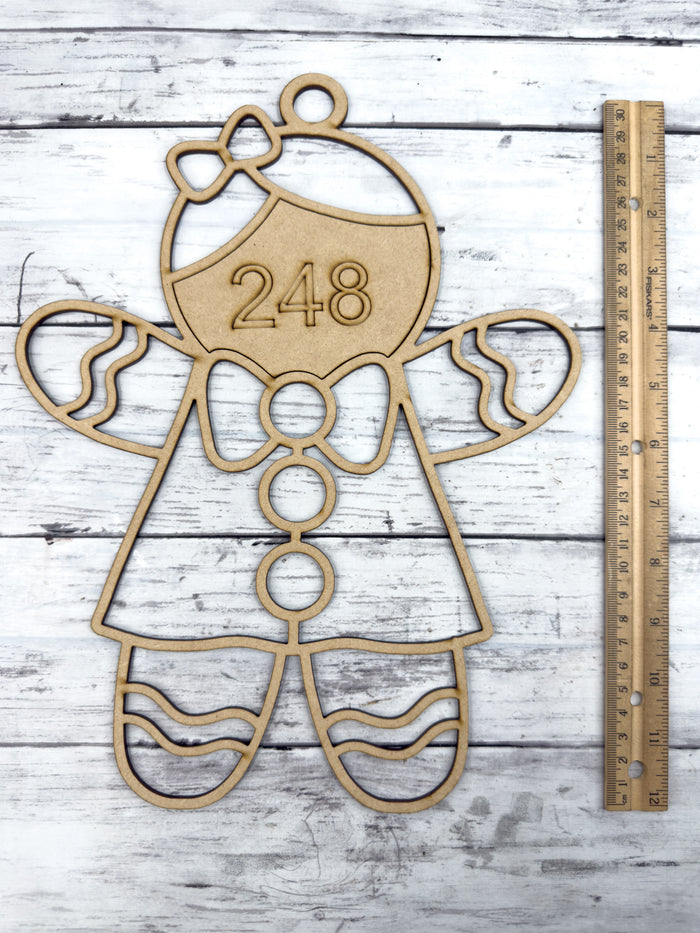 Style 248 Gingerbread Girl Laser Cut Outline Frame Blank