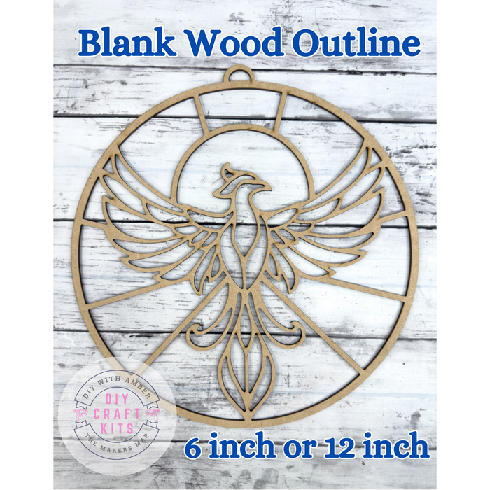 Style 252 Round Phoenix Laser Cut Outline Frame Blank