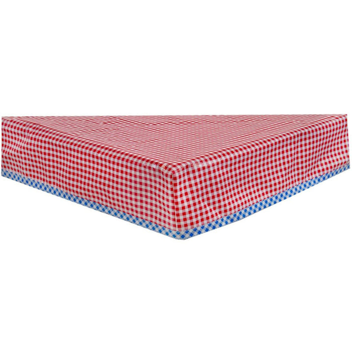 freckled sage oilcloth tablecloth with fitted corners