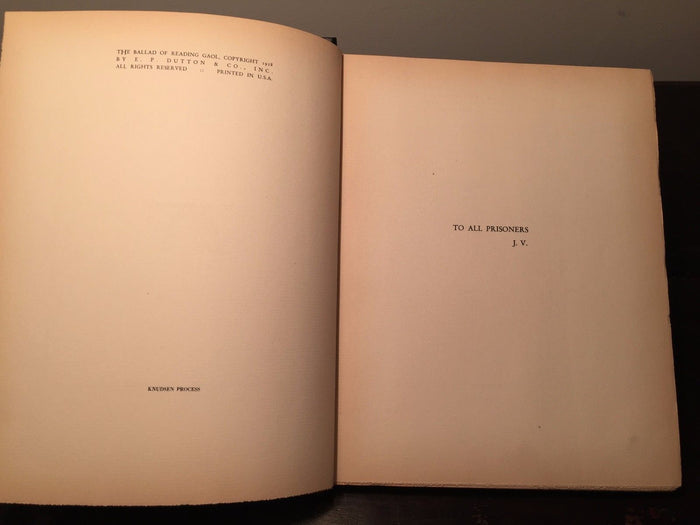 THE BALLAD OF READING GAOL Oscar Wilde, Illust. John Vassos 1st/1st 1928 HC