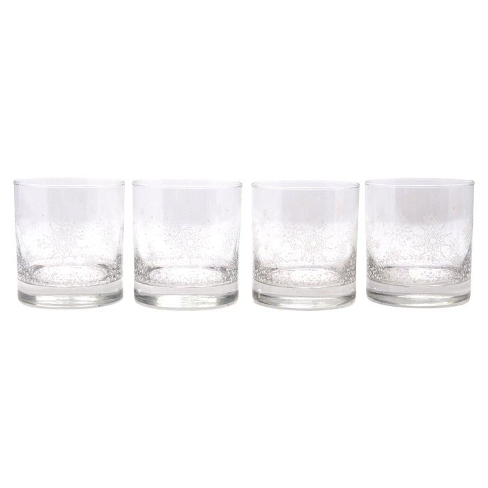 The Modern Home Bar Let It Snow Rocks Glasses Front Pattern