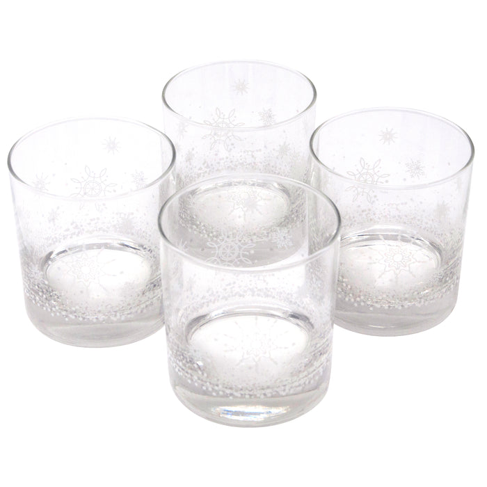The Modern Home Bar Let It Snow Rocks Glasses Top View