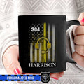 Mugs Black / 11oz Personalized Mug - Thin Gold Line - Dispatcher Headset