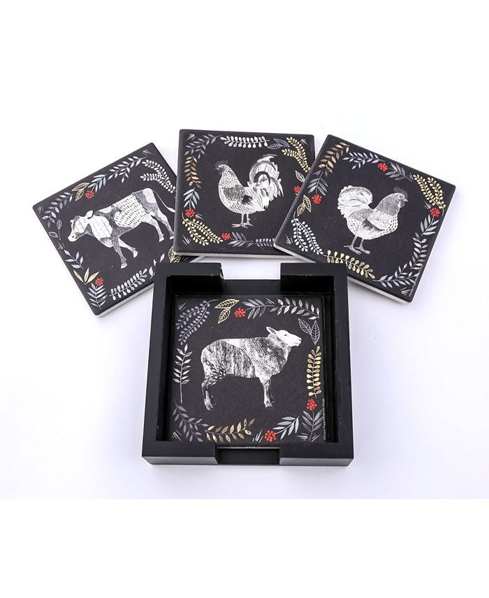 Thirstystone 5-Pc. Farm Animal Coasters & Holder