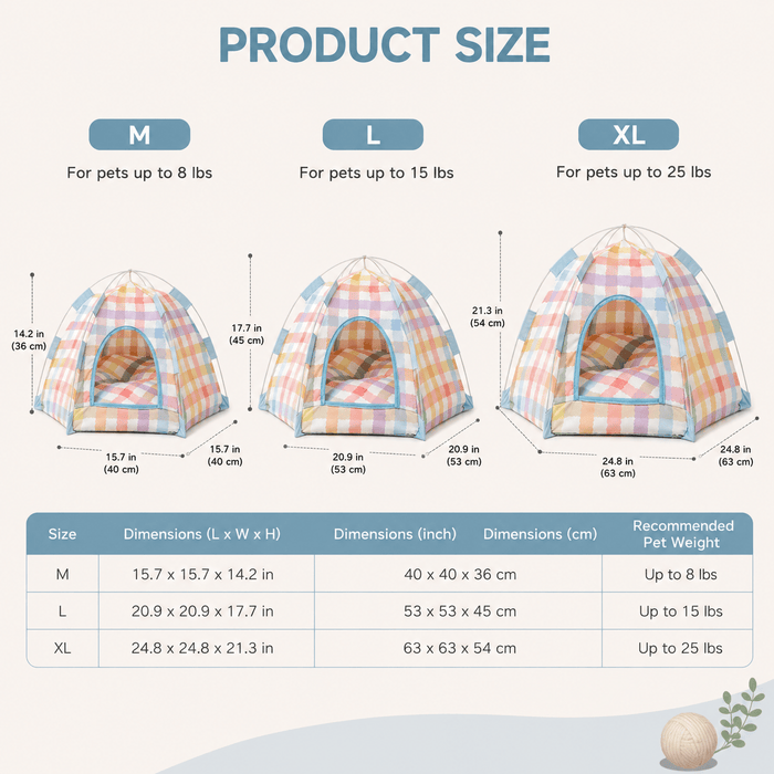 Tiny Luxury Pet Tent Bed