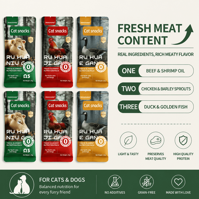 Trace Element Nutrition Pack for Cats & Dogs – Premium Meat Treats with Krill Oil & Fish Oil Fursera