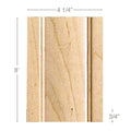Traditional Pilaster Large, 4 1/4''w x 3/4''d x 8' length, Resin is priced per 8' length Carved Mouldings White River Hardwoods