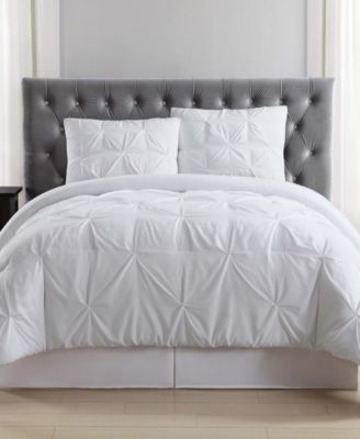 Truly Soft Pleated Full/Queen Duvet Set, White - Machann.com