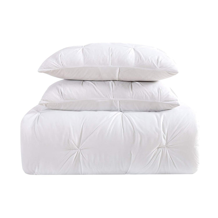 Truly Soft Pleated Full/Queen Duvet Set, White - Machann.com