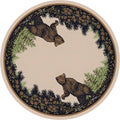 Twin Bears Lodge 8' Round Area Rug - Made in the USA - Your Western Decor, LLC