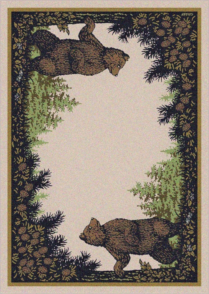 Twin Bears Lodge Area Rugs - Made in the USA - Your Western Decor, LLC