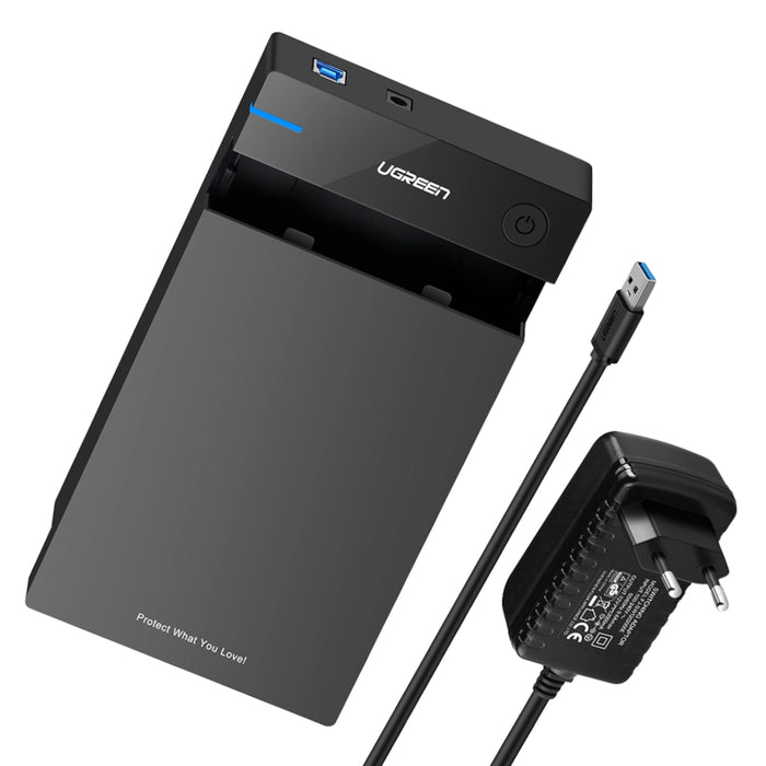 UGREEN 3.5 SATA Hard Drive USB 3.0 Enclosure 5Gbps – Black