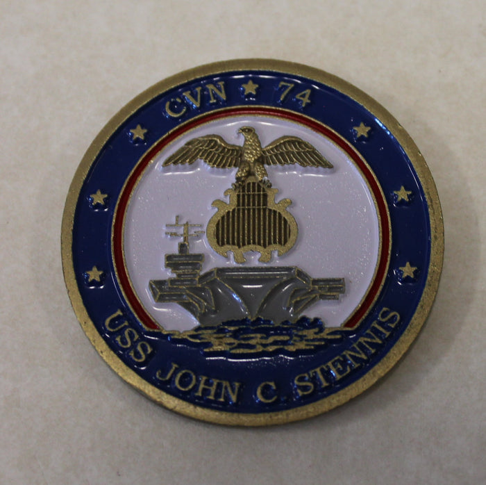 USS Stennis CVN-74 Navy Challenge Coin   MSCv1