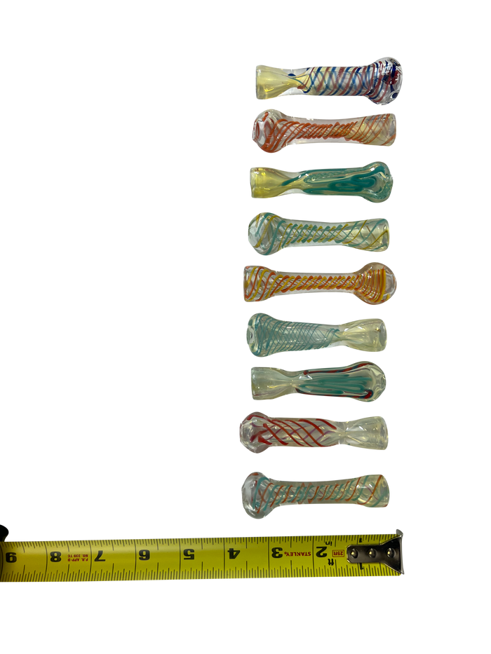Variety Striped Chillums - 10 Pack