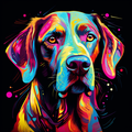 Vibrant Abstract Labrador