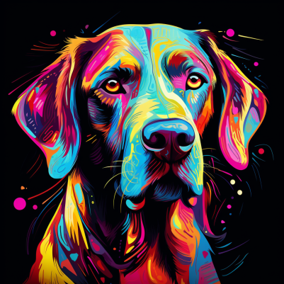 Vibrant Abstract Labrador