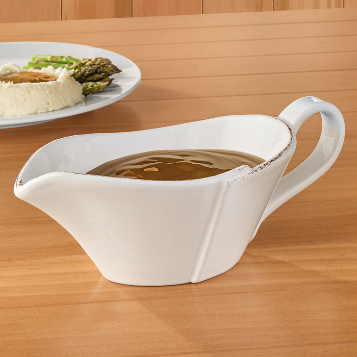Vietri Lastra Stoneware Sauce Server Gravy Boat