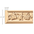 Vineyard Frieze (Repeats 17 3/4), 3 1/2''w x 13/16''d x 8' length, Resin is priced per 8' length Carved Mouldings White River Hardwoods Maple