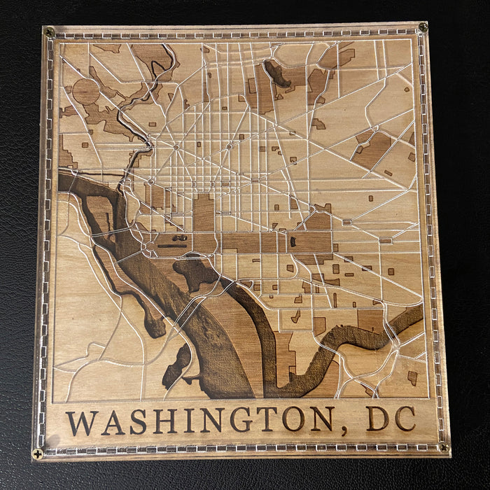 Washington DC Wood Layer Map - Glowforge