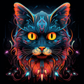 Wide Eyed Abstract Kitty