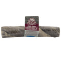 Wild Eats presents the Cod Skin Cigar Half 6 Wrap, a natural dog treat crafted from wild-caught MSC-certified Atlantic cod. This 6-inch rolled, textured treat is rich in Omega-3 and comes with feeding instructions on the packaging.