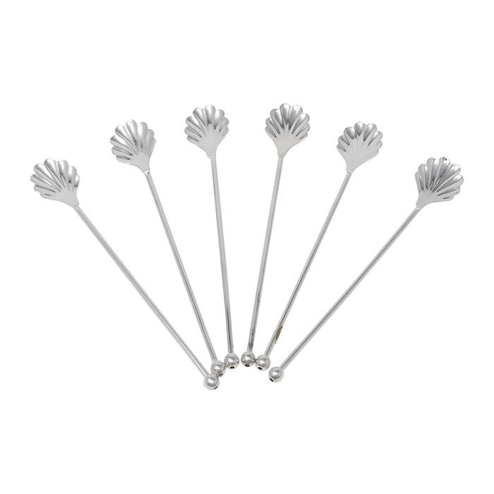 Vintage Winthrop Silver Plate Shell Spoon Sipper Straws | The Hour