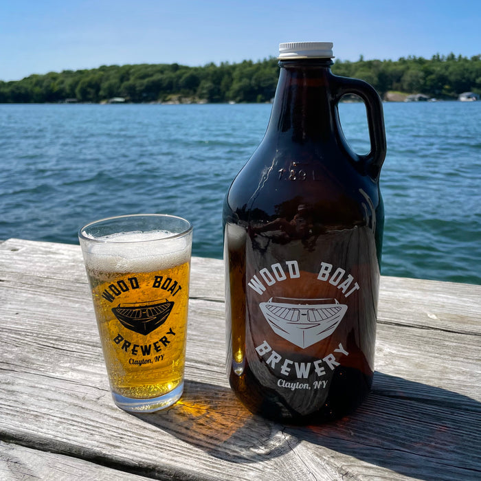 Wood Boat Brewery Beer Growler Necklace