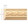 Woven Frieze (Repeats 2), 3 1/4''w x 13/16''d x 8' length, Resin is priced per 8' length Carved Mouldings White River Hardwoods Maple