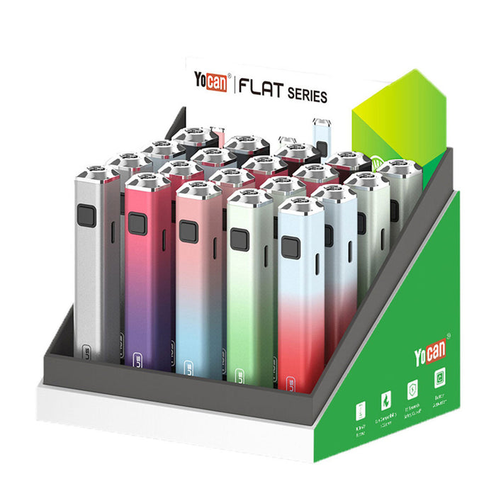 Yocan Flat Plus 900 MAH 20 Pack - 510 Cartridge Battery