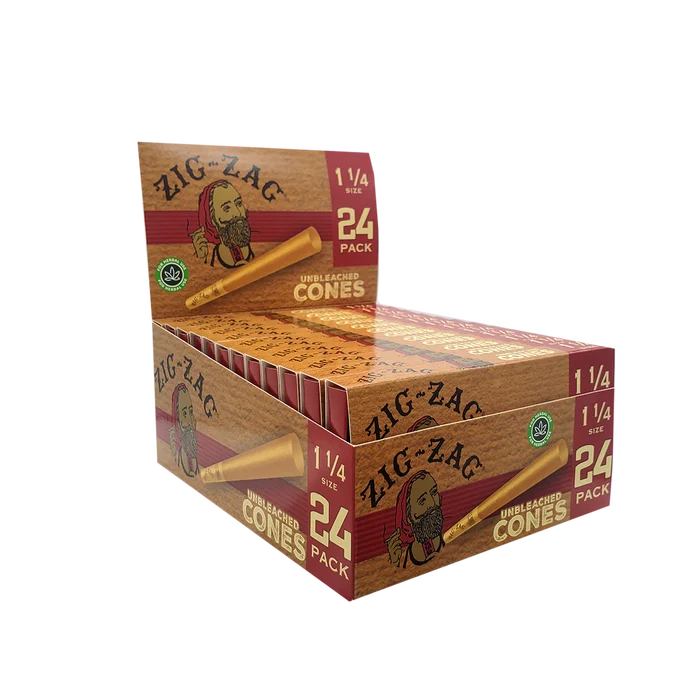 Zig-Zag 1 1/4 Size Pre-Rolled Cones 24 pack (12ct)